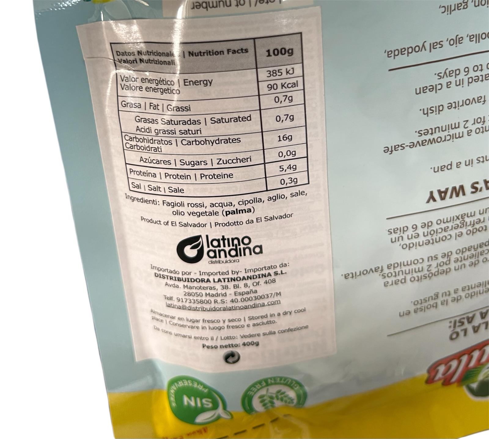 Frijol ROJO Volteado La Chula 480g 4 Frijol ROJO Volteado La Chula 480g - Imagen 2