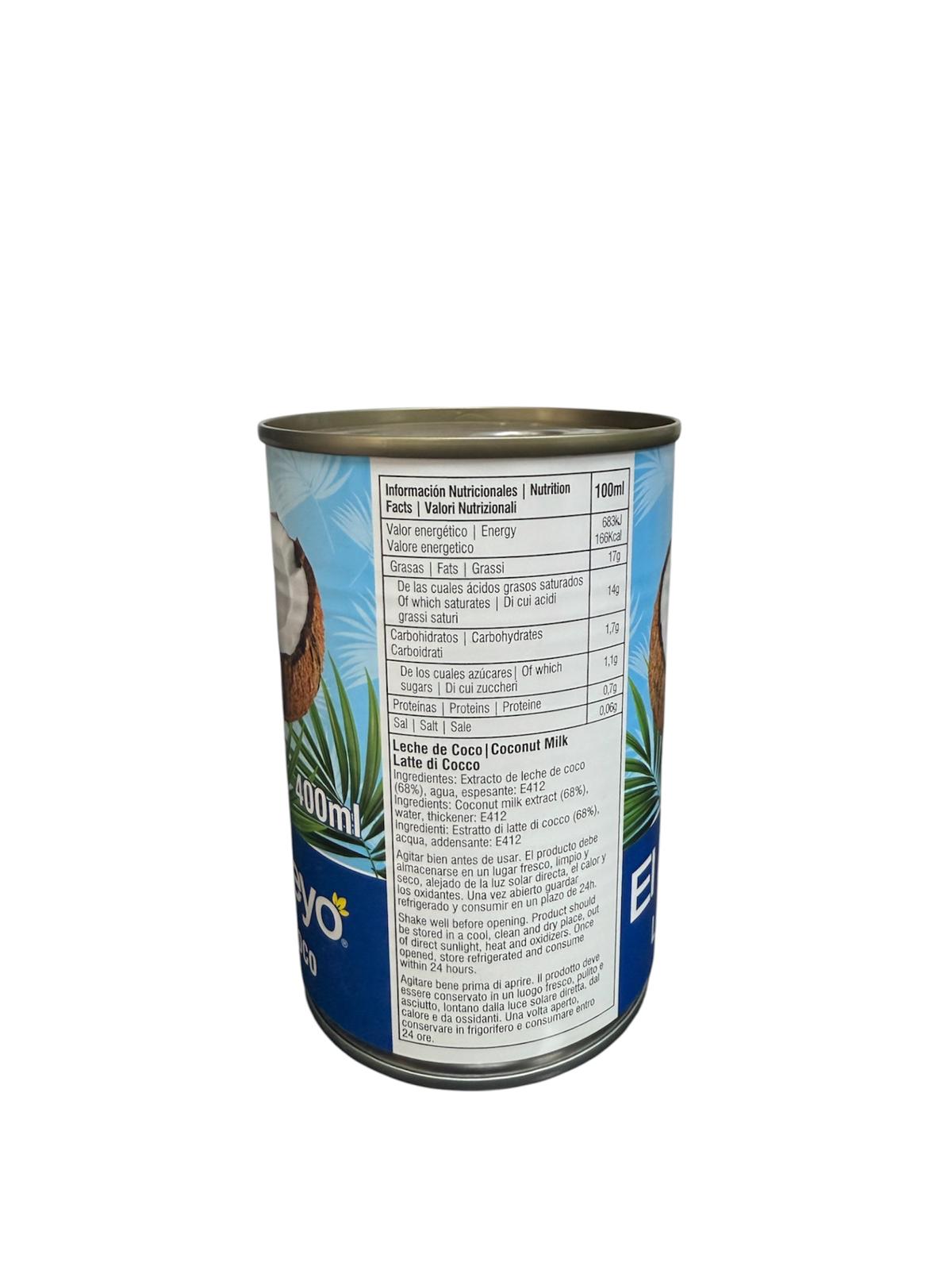 Leche de Coco El Plebeyo lata 400ml 4 Leche de Coco El Plebeyo lata 400ml - Imagen 2