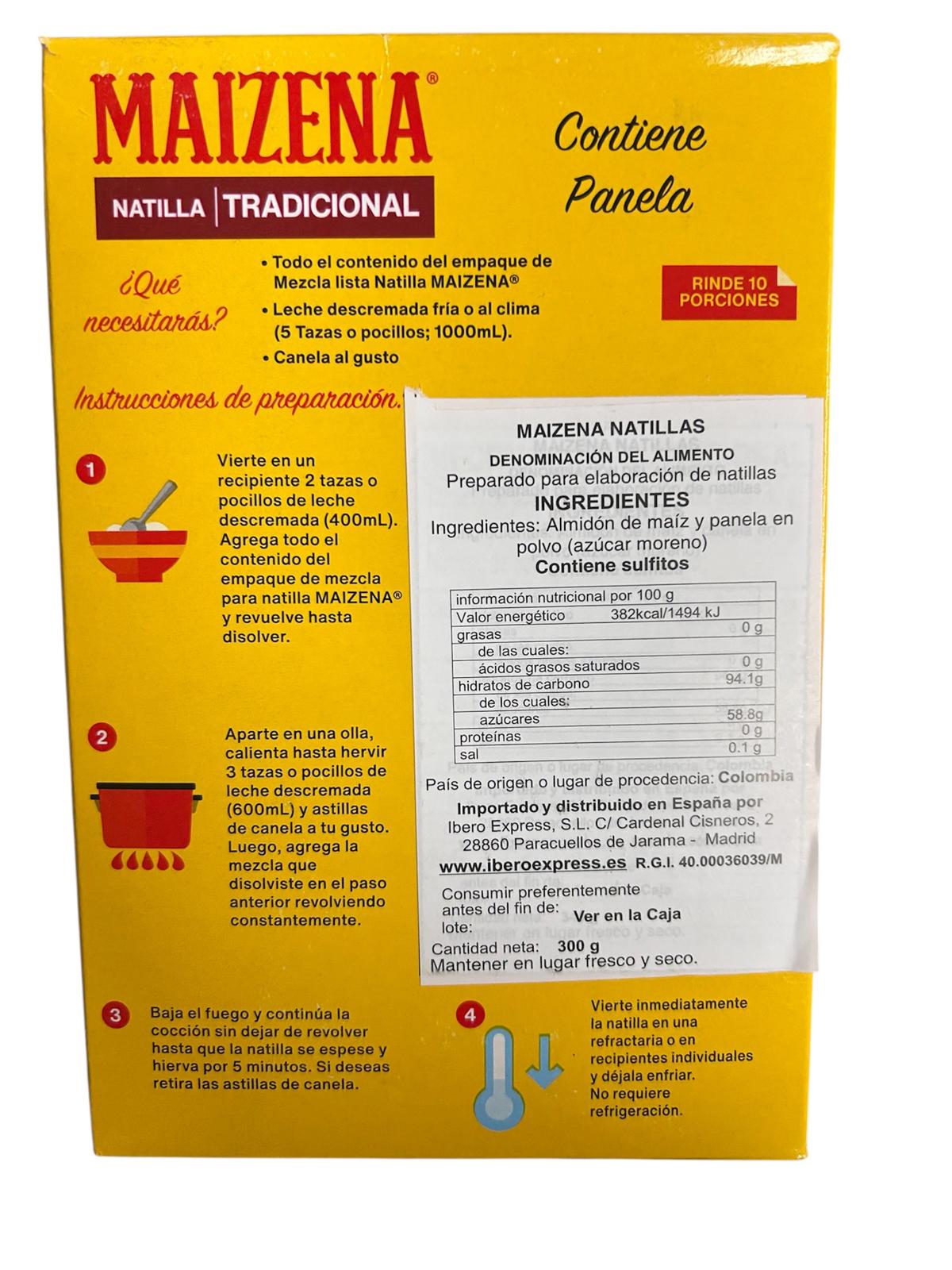 Natilla Maizena Original c/panela 300gr 4 Natilla Maizena Original c/panela 300gr - Imagen 2